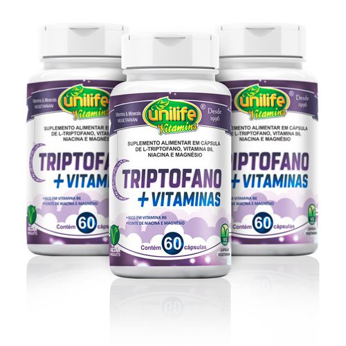 triptofano + vitaminas b6 niacina e magnésio